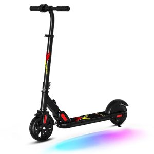 Electric Scooter for Kids 6-12 Years Old: Foldable with Rainbow Light