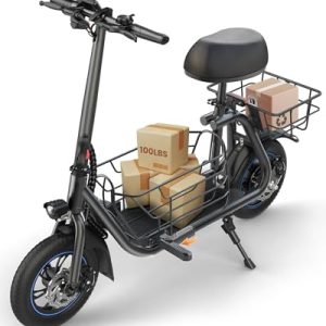 Adult Electric Scooter, 550W Motor, 20-Mile Range, 18.6MPH, Storage for Pets & Cargo