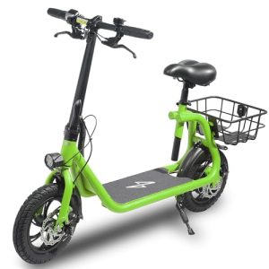 Electric Scooter for Adults - Foldable with Seat & Carry Basket - 450W Motor - 15MPH Max Speed - 265lbs Max Load