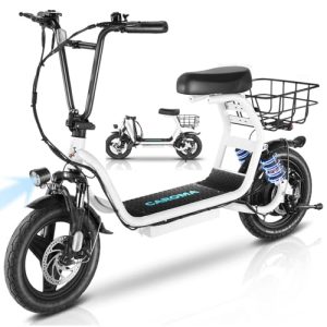 1200W Electric Scooter with Seat for Adults, 30 Miles Range, Foldable Commuter Scooter