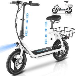 1200W Electric Scooter with Seat for Adults: 30 Mile Range, 20MPH Max Speed