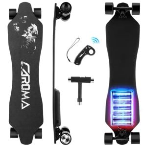 Caroma 1200W Electric Skateboard with Remote, 16 Miles Range, 330 lbs Max Load
