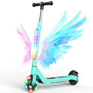 TST Electric Scooter for Kids 6-12, Adjustable Height, Light-Up Wheels, Up to 5 Miles