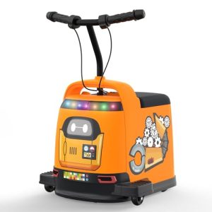 ANPABO 180W Quiet 24V Electric Scooter for Kids 3-12, Safety Speed Limit, Orange
