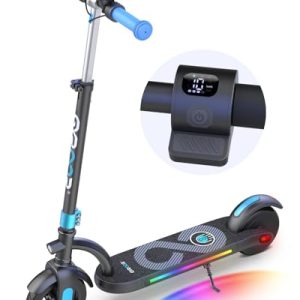 Gyroor H40 Kids Electric Scooter, 180W Motor, LED Display, Colorful Lights