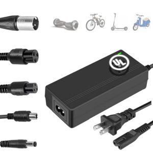 Carsty 42V Charger for 36V Li Batteries, 5 Plugs, UL Certified, Compatible Ebikes Scooters