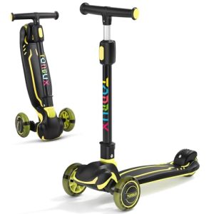 Tonbux Kids Light-Up 3 Wheel Scooter, Adjustables & Anti-Slip Deck
