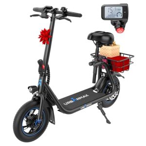 C1 Pro Electric Scooter with Seat, 450W Motor, 20-25 Miles Range, Foldable, Adult Commuting Scooter with Basket