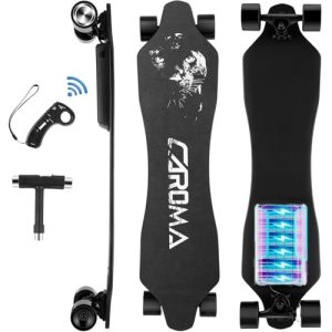 Electric Longboard for Adults & Teens, 1200W Brushless Motor, 28 MPH Top Speed, 16 Miles Range, Various Speeds Adjustable