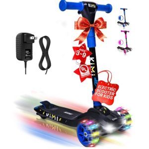 KIMI Kids 3-Wheel Electric Scooter, 10 Miles Range, Premium Lights, Safe Folding EScooter