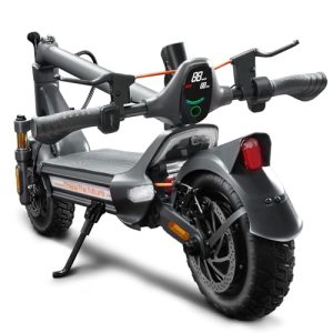 1200W Electric Scooter, 50 Miles Range, 31mph, Off Road Tires, Dual Brakes & Suspension