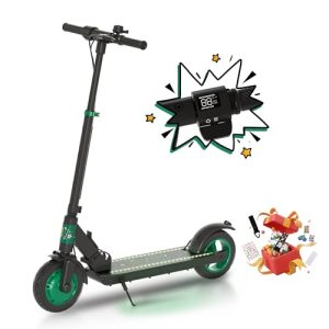 Electric Kick Scooter, Adjustable Height & Speed, 350W Motor, Foldable & Family-Friendly (Dark Green)