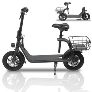Adult Electric Scooter with Seat (Metallic Black)