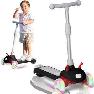 3-Wheel Electric Scooter for Ages 3-8 with LED Lights & Adjustable Handle