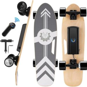 Caroma 350W Electric Skateboard with Remote, 12.4 MPH, 7 Layers Maple, Portable Longboard