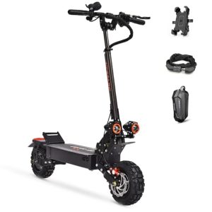 5600W Dual Motor Adult Electric Scooter, 60 Mile Range, 50MPH Speed, 11 Inch Off-Road Tires