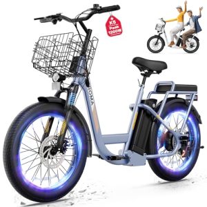 Electric Scooter for Adults: Caroma Peak 1200W with Seat, Off-Road Tires, Long Range, and Adjustable Speed