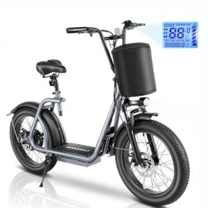 Electric Scooter for Adults with Fat Tires, 30 Mile Range, Foldable & Shock Absorbing