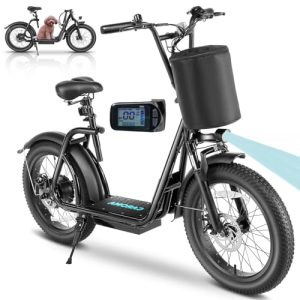 Caroma Peak 819W Adult Electric Scooter with Seat - Off-Road, Foldable Ebike for Commuting