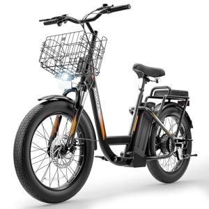 Caroma Peak 1200W Electric Scooter with Seat, 20 Fat Tire Electric Bike for Adults, Up to 30Miles & 20MPH