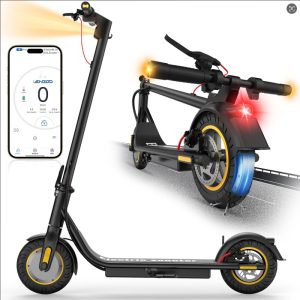 DXH Electric Scooter for Adults, 500W Motor, 19MPH, 20-28 Miles, Dual Braking, Folding Scooter with APP